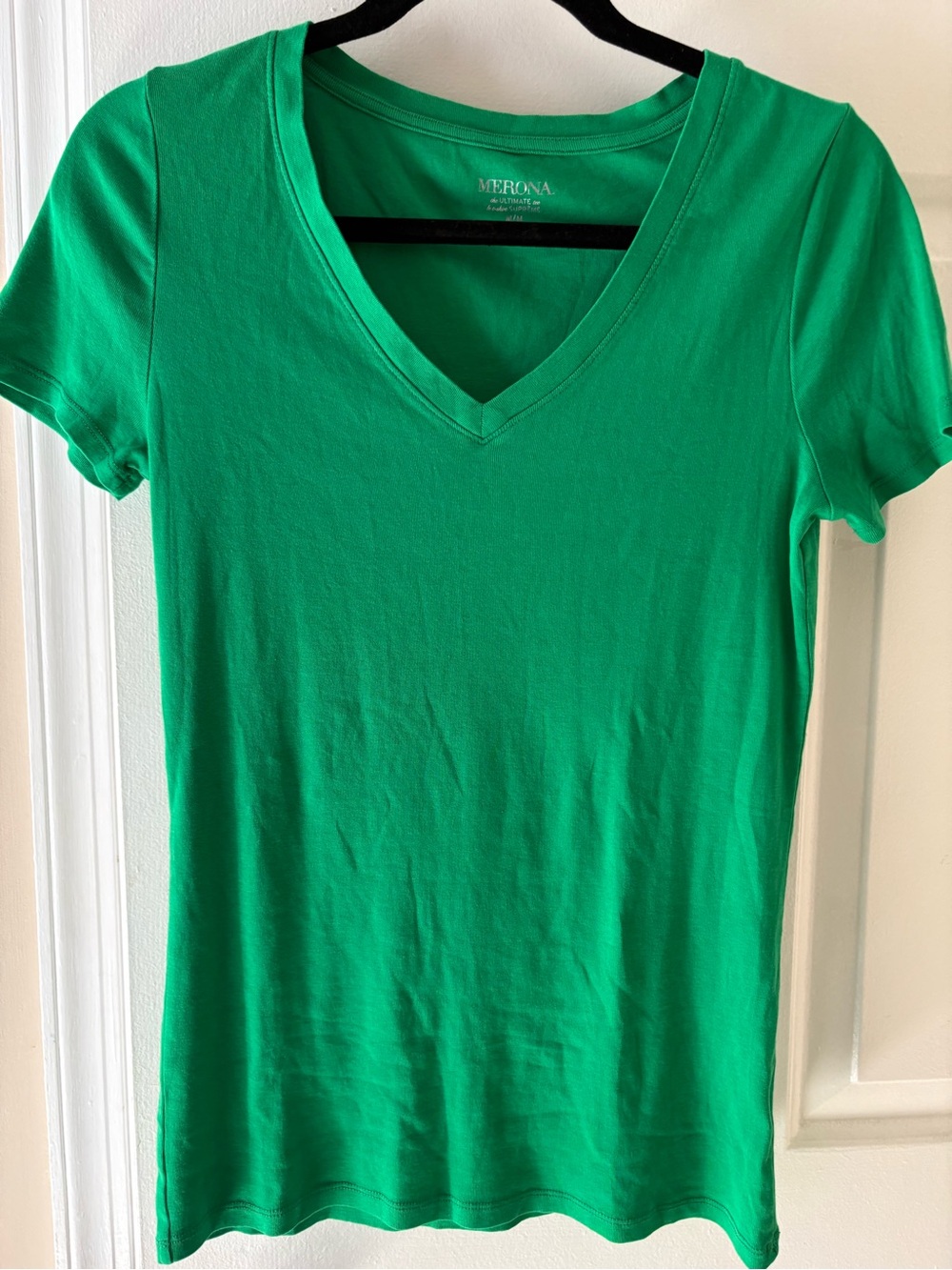 Merona Green V-Neck Short Sleeve Tee